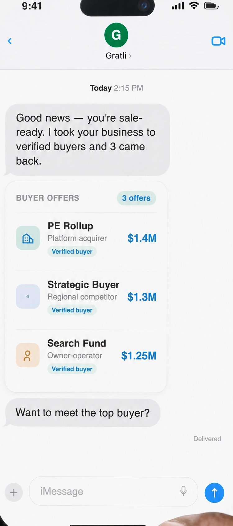 Verified buyer offers in the Gratli thread